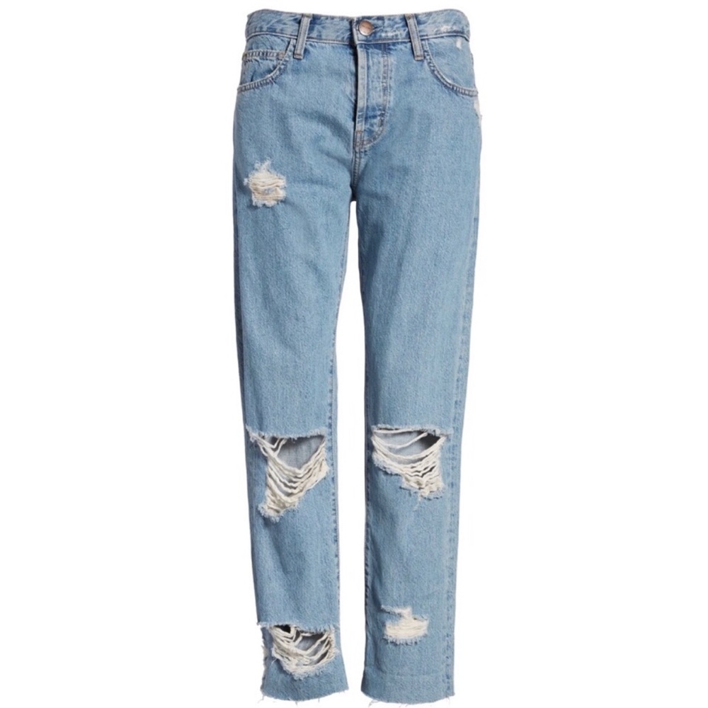 Current/Elliot Ripped Original Straight Leg Jeans - Picture 6 of 7